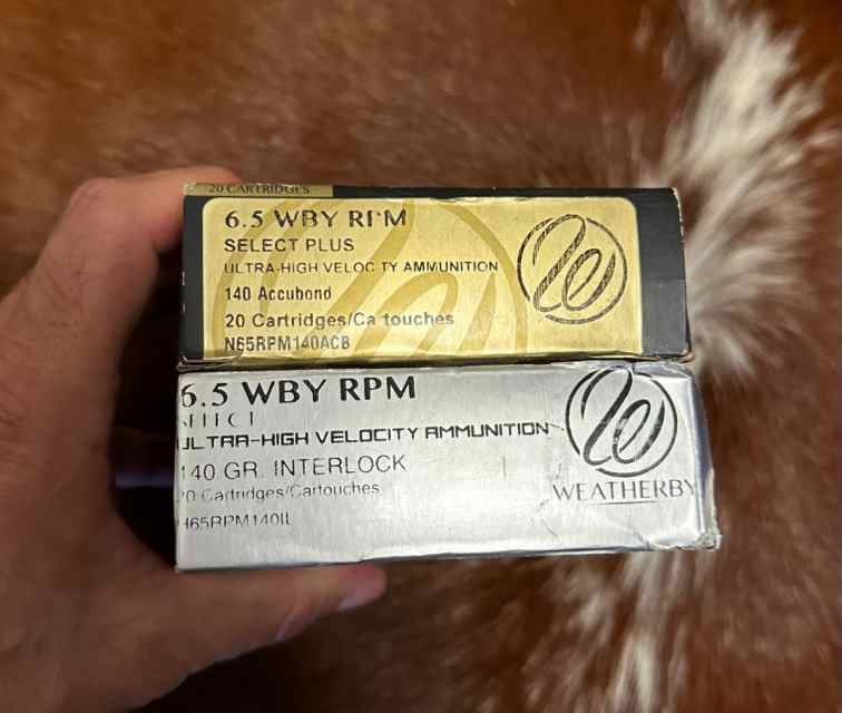 6.5 Weatherby RPM Ammo