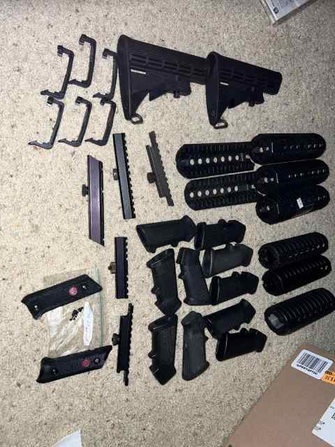 Random AR15 parts and ruger 22 grips