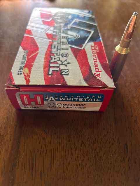 6.5 Creedmoor ammunition, 129 grain, soft point