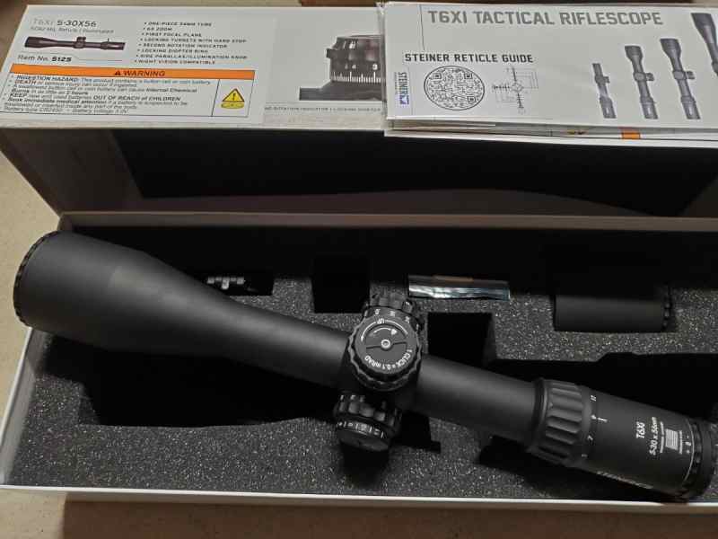 Steiner T6Xi 5-30x56 w/illum SCR2 Mil Reticle NIB