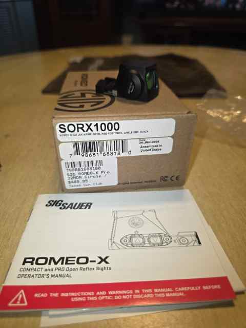 WTT New Sig Romeo x pro