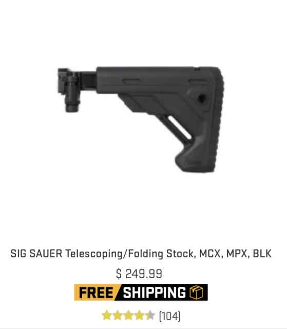 Sig MCX Stock MPX hand guard 16&quot; Magpul bipod 