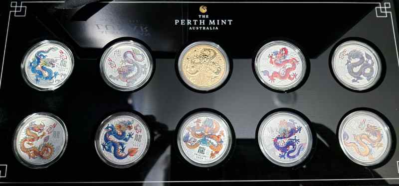 2025 5oz Lunar Series &quot;Year of the Dragon coin set