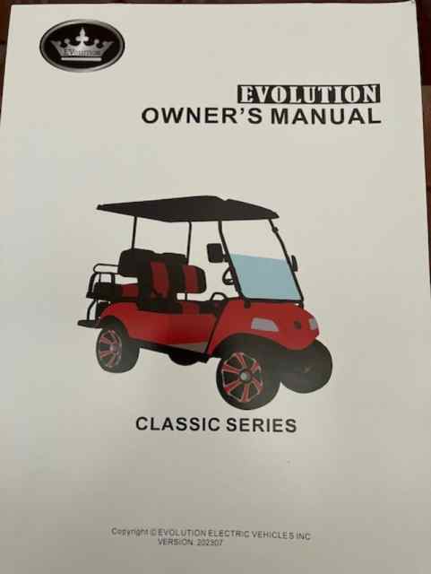 EVOLUTION 6 PASSENGER GOLF CART   NEW 5 MILES