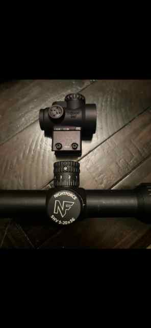 Trijicon MRO and Nightforce SHV scope package 