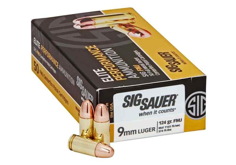 Sig Sauer Elite Performance 9mm 124grn FMJ Ammo