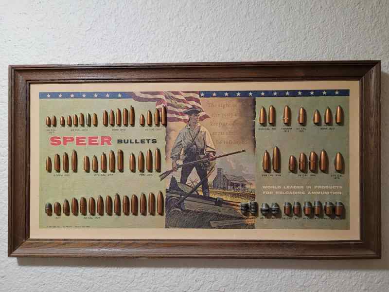 1967 Speer Bullets Display Board 