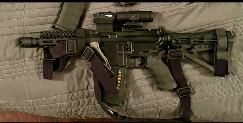 AR15 Pistol 7.5” Barrel All Kinds of Accessories 