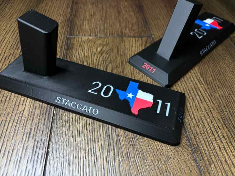 Staccato 2011 Texas Pistol Stand 3D Printed