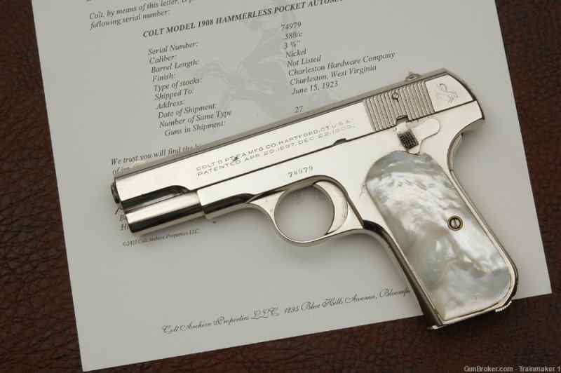 Colt 1908 Pocket Hammerless .380 acp. 1923 mfg