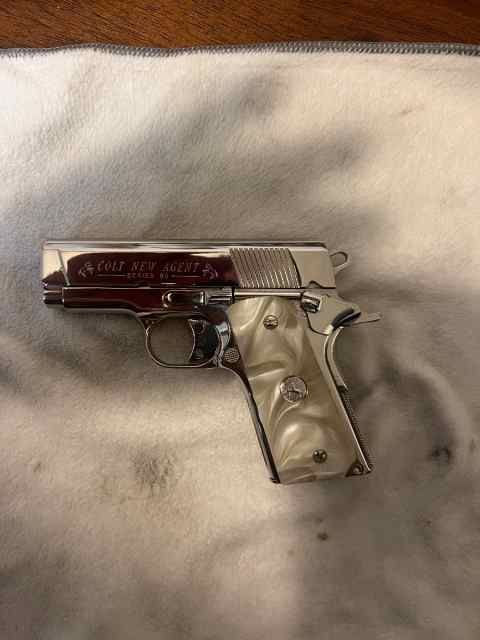 Colt new agent 90 series nickel fully polished LW