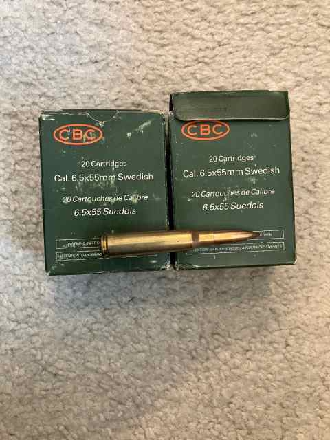 40rds 6.5x55 Swede 143gr FMJ
