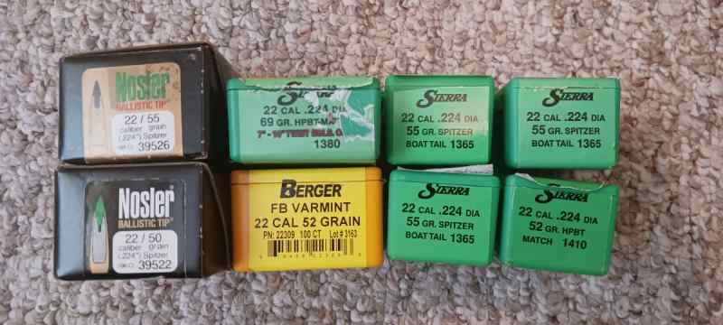 Collection of 22 cal. Bullets 4 reloading.