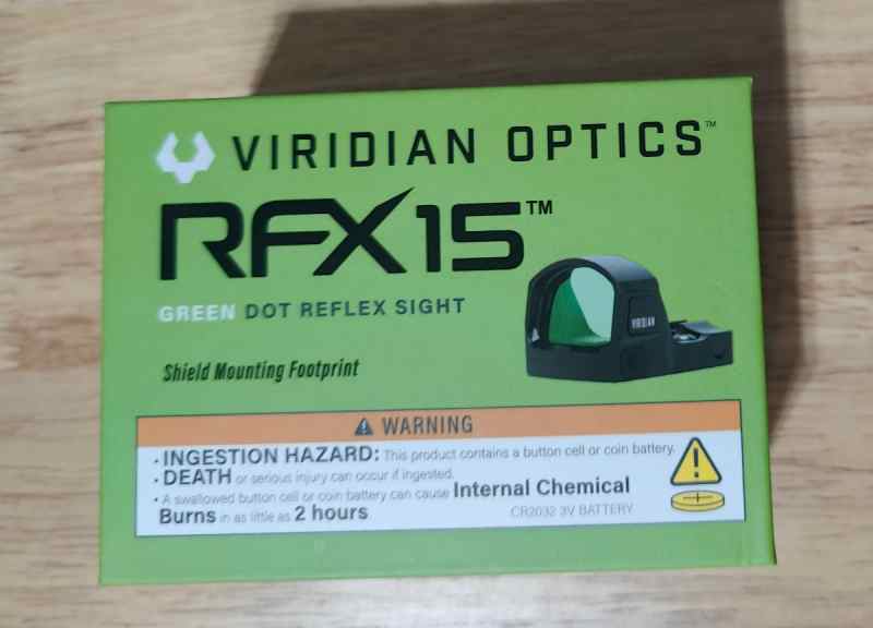 NIB Viridian Optics RFX 15 Green Dot 3MOA