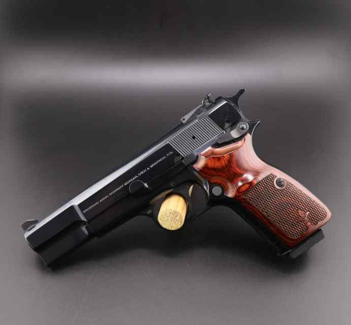 Browning Hi Power Blued Rosewood Grips